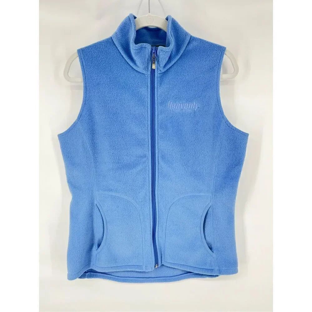 Woolrich Vintage 90's Fleece Vest Womans Large Heavenly Lake Tahoe Embroidered